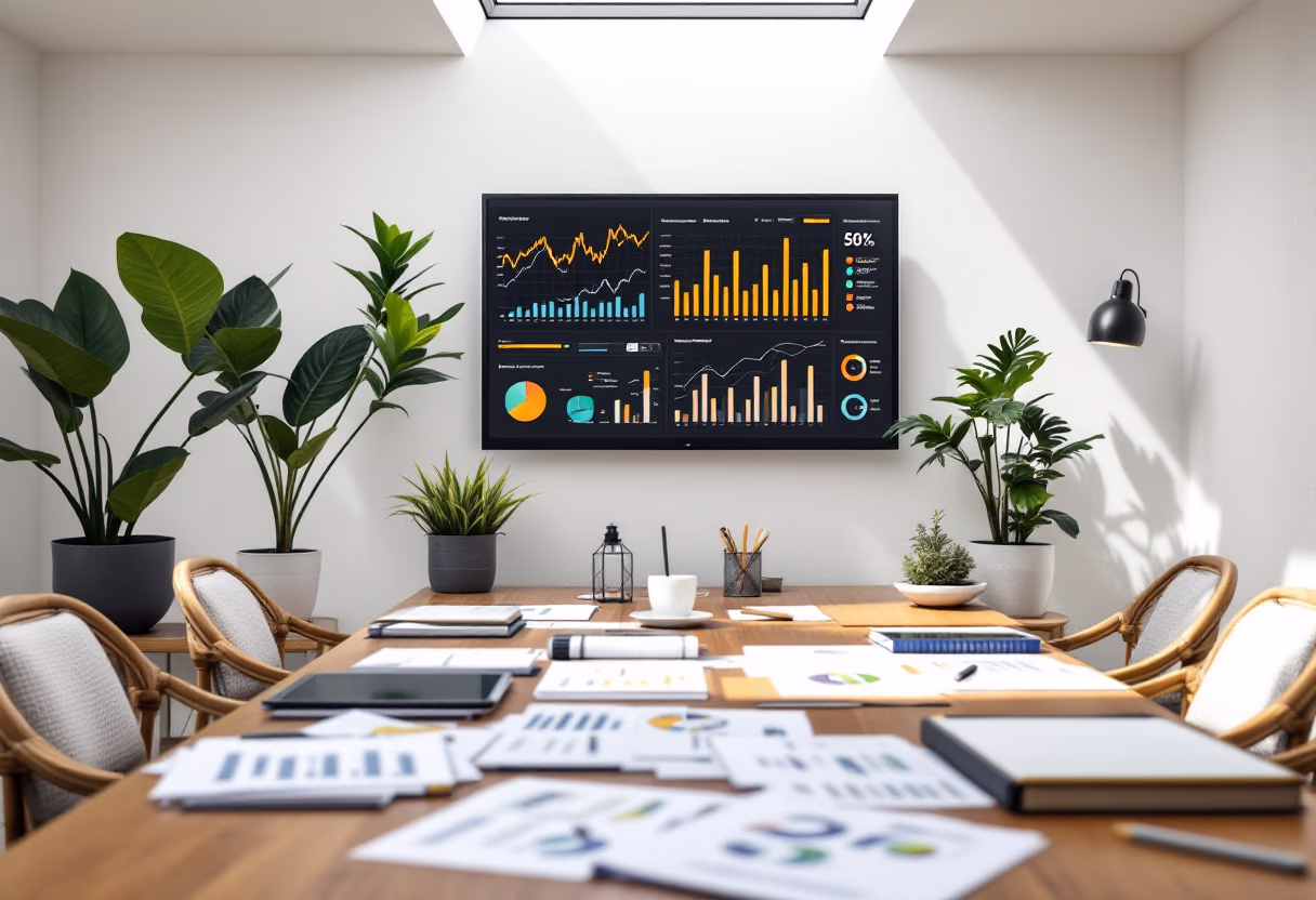 image of financial reports being reviewed