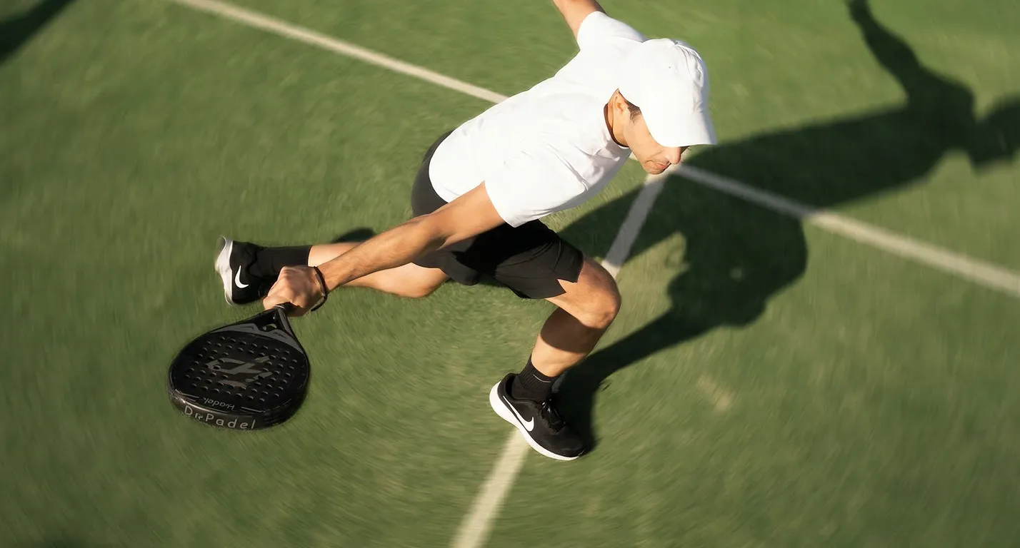 A man playing padel