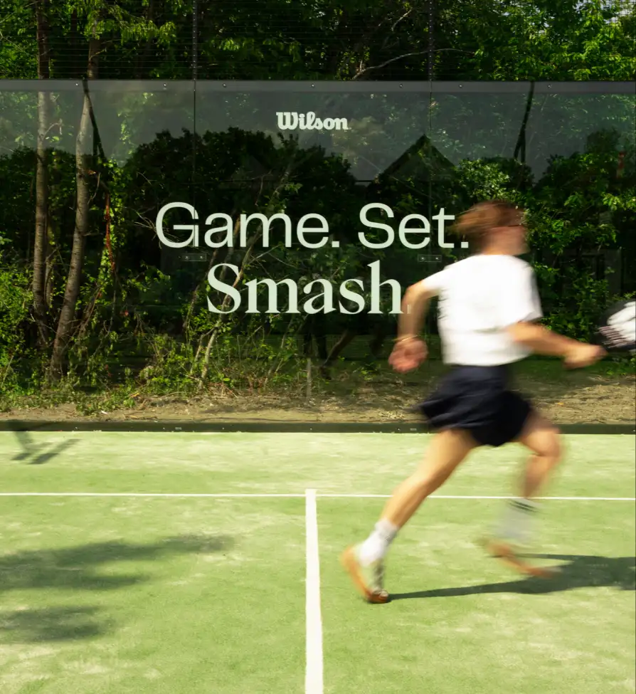 A man on a padel court