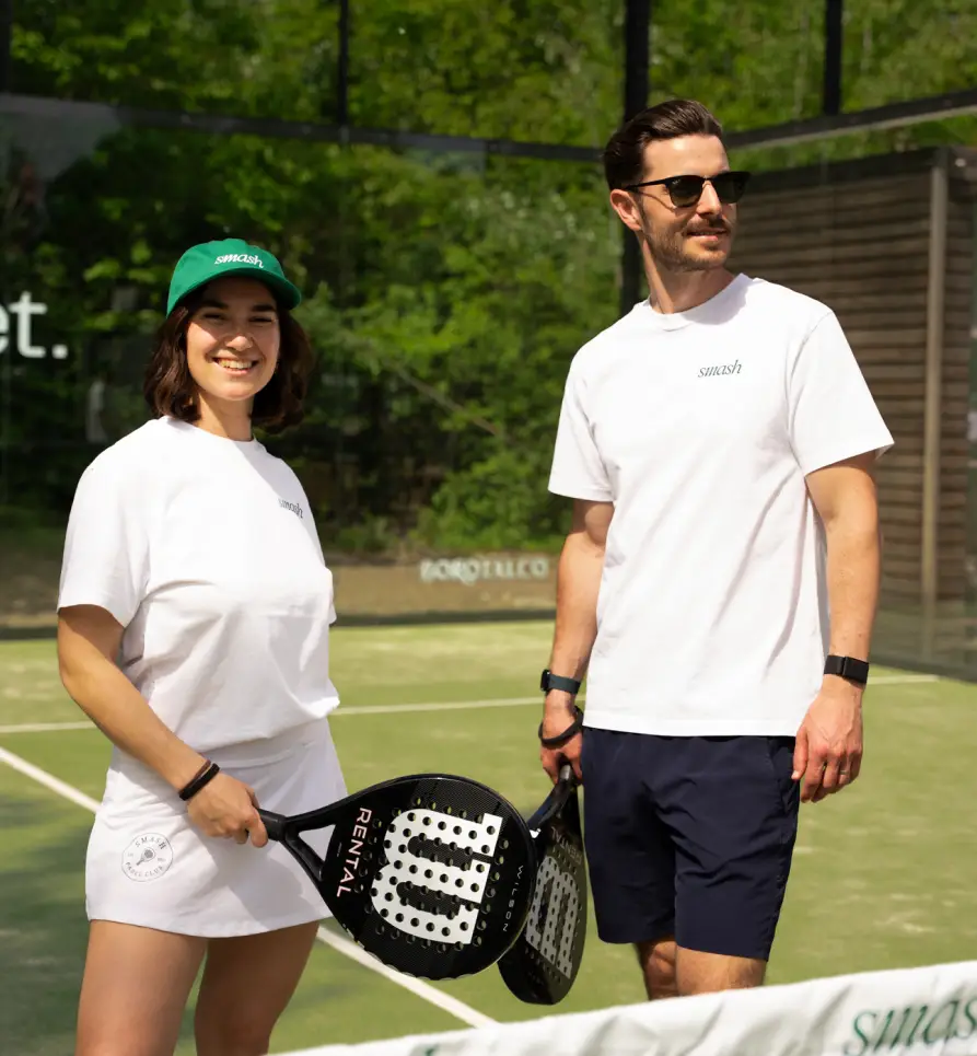A man playing padel