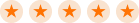 Five orange stars in a horizontal row on a white background.