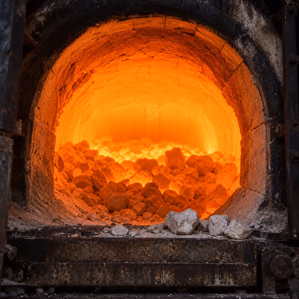 What happens when you burn limestone?