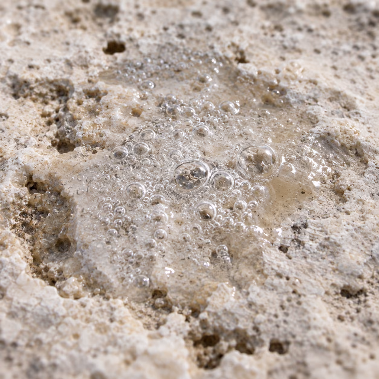 Why does limestone fizz in vinegar?