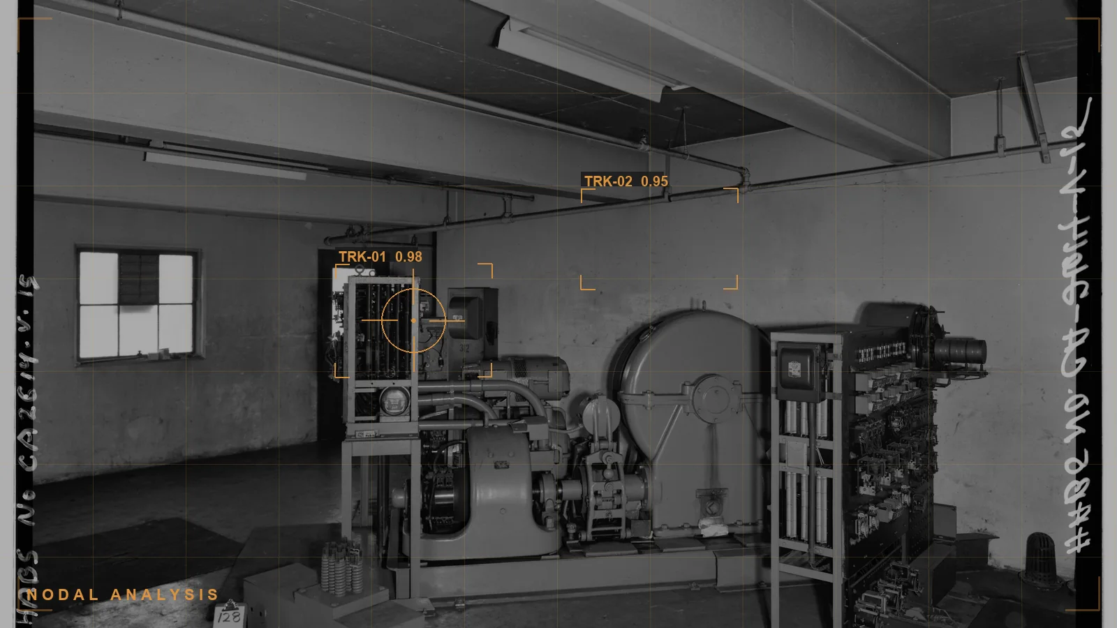 Nodal analysis of an adversary system, with a Torch.AI overlay (illustrative)