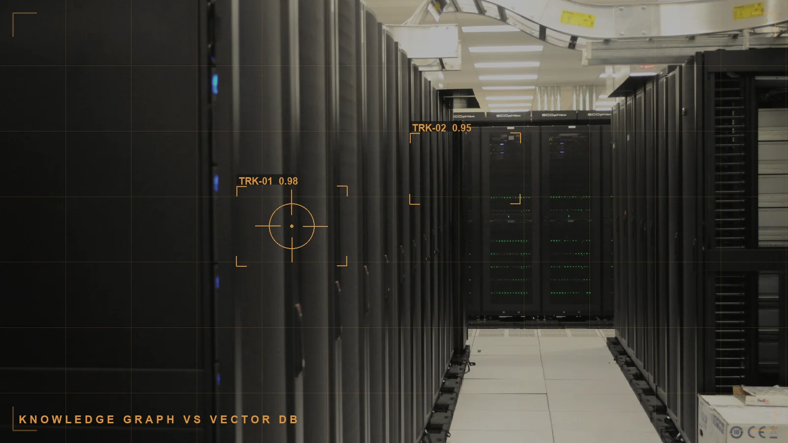 Data infrastructure, illustrating knowledge graph vs vector database (illustrative)
