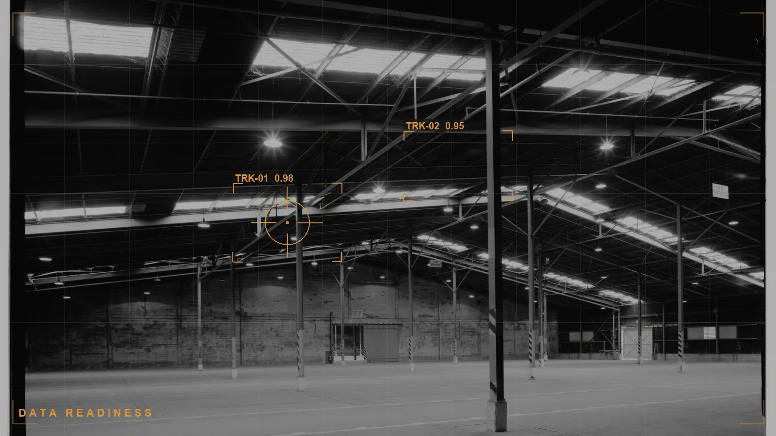 A logistics warehouse, illustrating data readiness levels (illustrative)