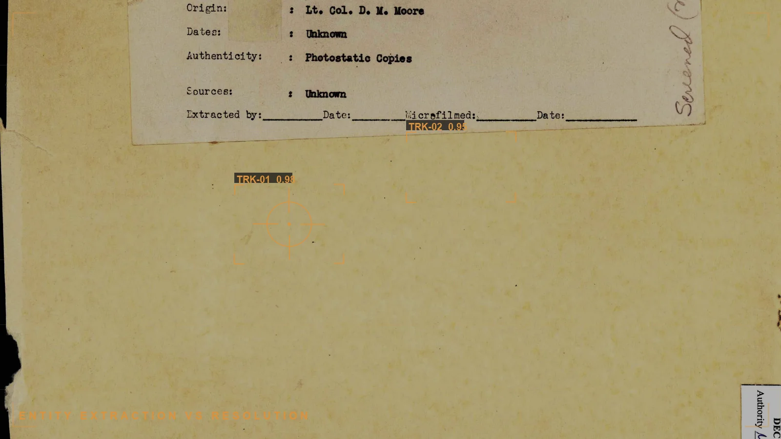 Documents awaiting extraction, illustrating entity extraction vs entity resolution (illustrative)