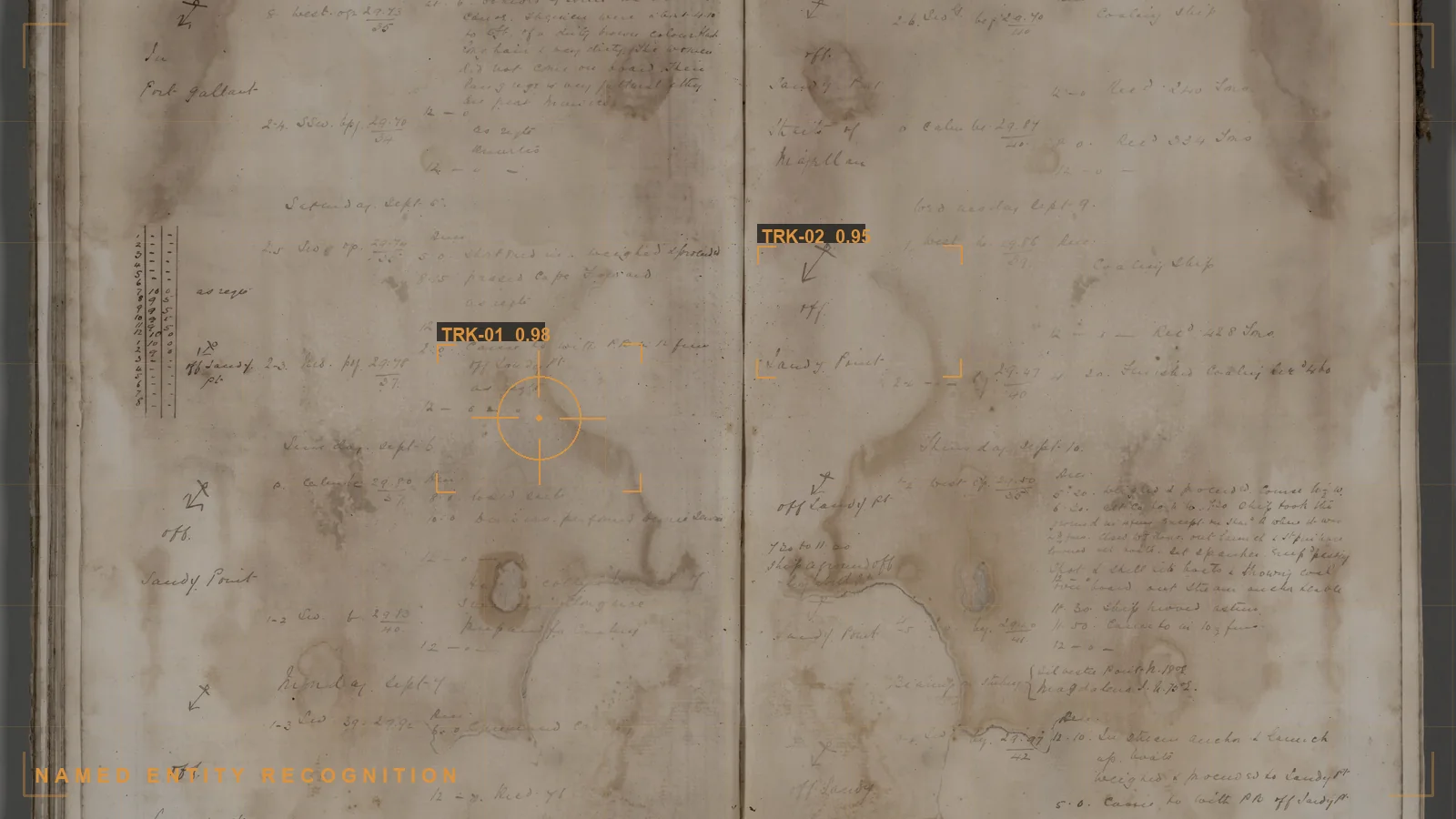 Named entity recognition on text, illustrating entity extraction vs entity resolution (illustrative)