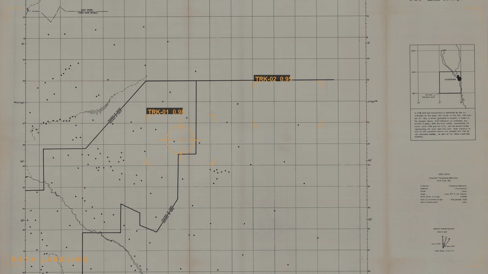 Annotating imagery, illustrating data labeling for defense AI (illustrative)