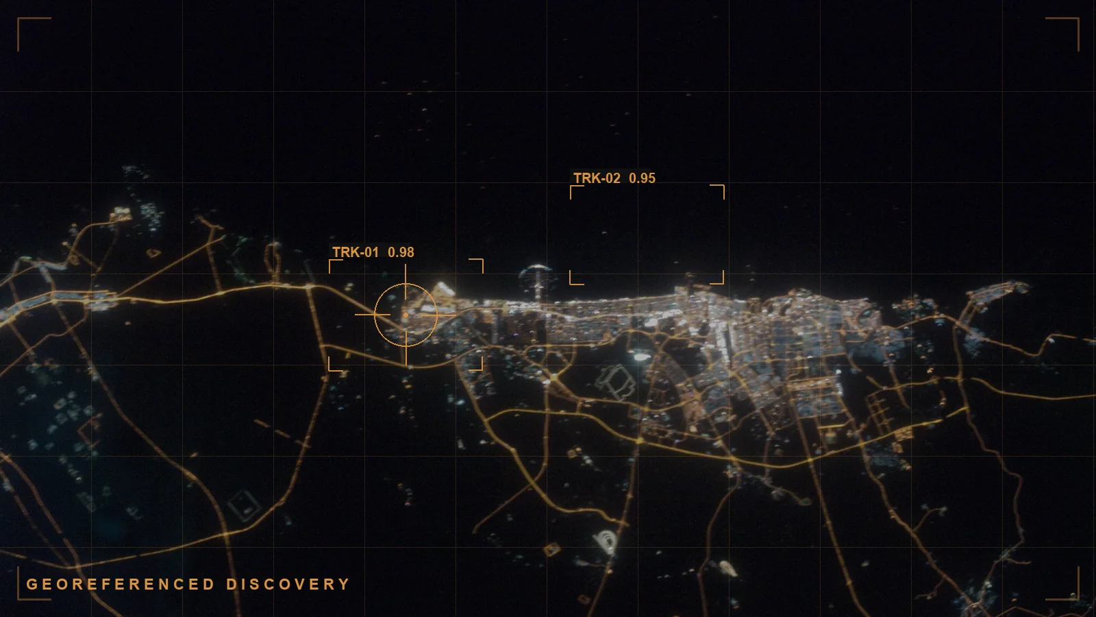 Georeferenced discovery, illustrating activity-based intelligence (illustrative)