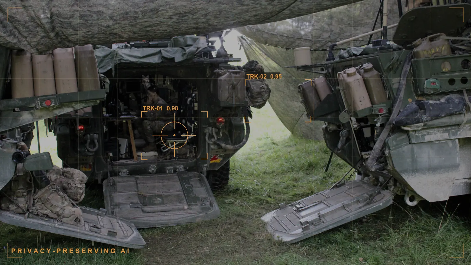 Privacy-preserving training, illustrating federated learning for defense (illustrative)