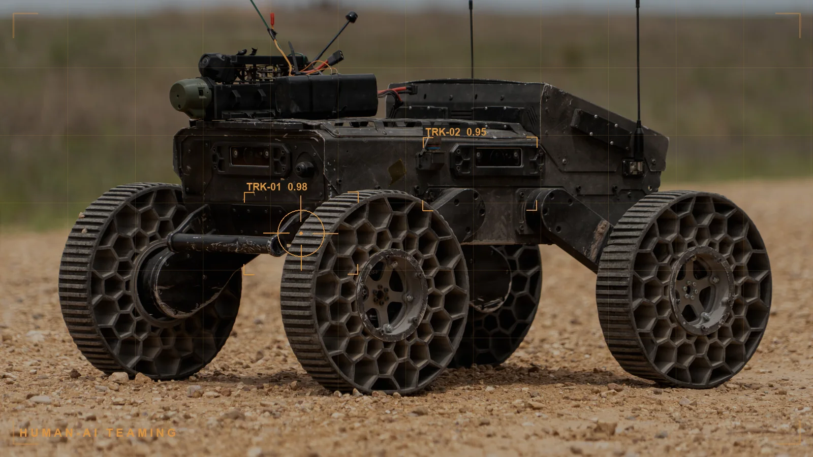 Human-AI teaming with unmanned systems, with a Torch.AI overlay (illustrative)
