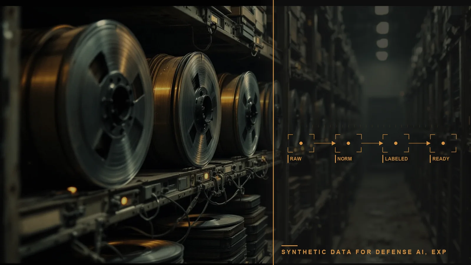 Generated training data, illustrating synthetic data for defense AI (illustrative)