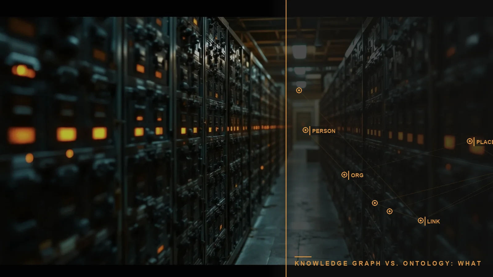 A structured knowledge archive, illustrating knowledge graph vs ontology (illustrative)