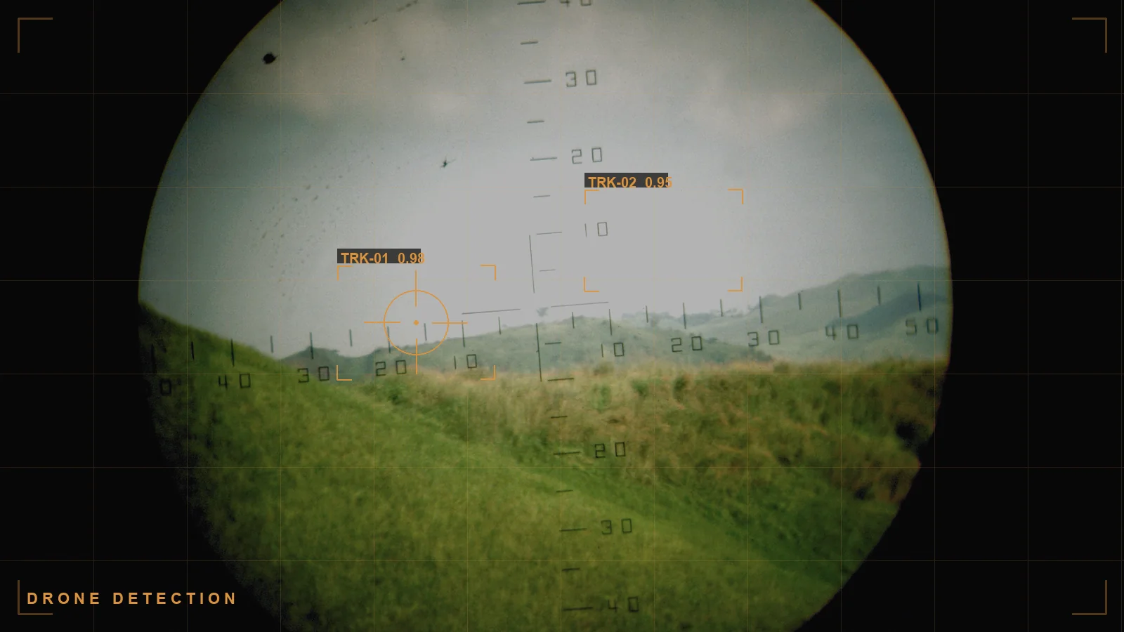 Multi-sensor drone detection, with a Torch.AI overlay (illustrative)