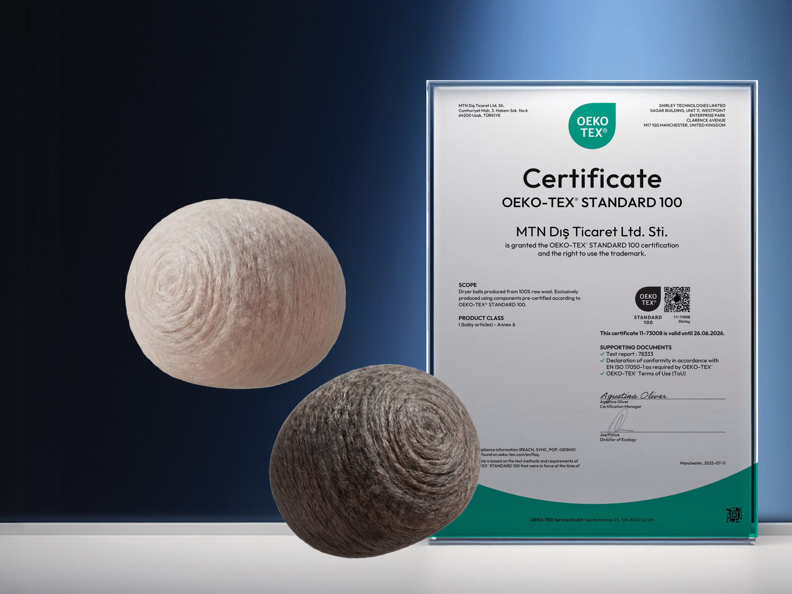 OEKO-TEX Standard 100 Certificate