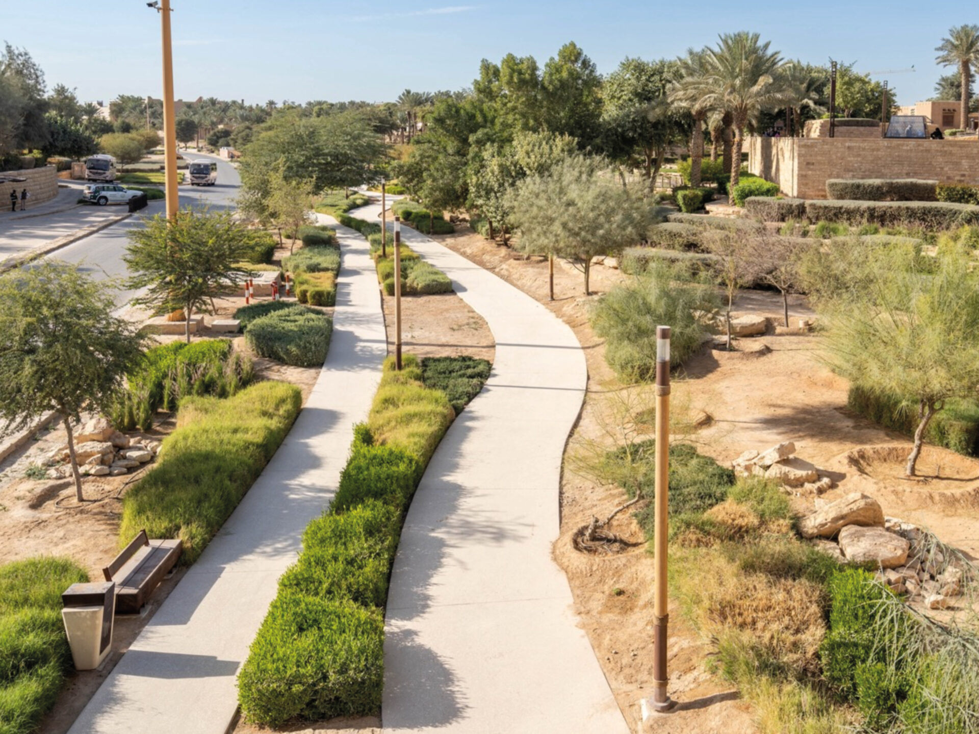 SPACES FOR CONNECTION | Organic forms and thoughtful way-finding with rest points, and bespoke furniture for moments of pause.