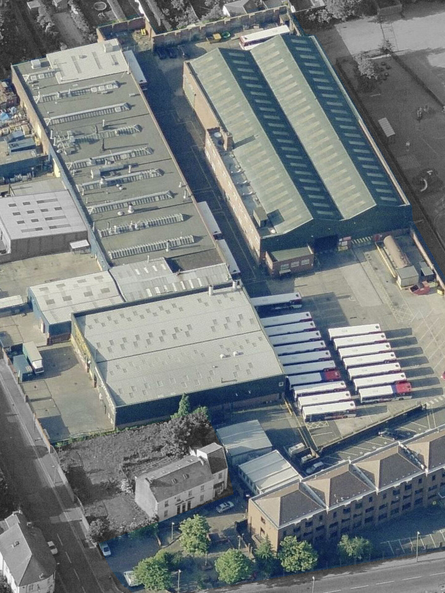 BORDESLEY CAMPUS | Aerial perspective of industrial estate site earmarked for regeneration through innovative architectural design Birmingham.