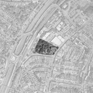 Site highlight | Aerial map with marked location.