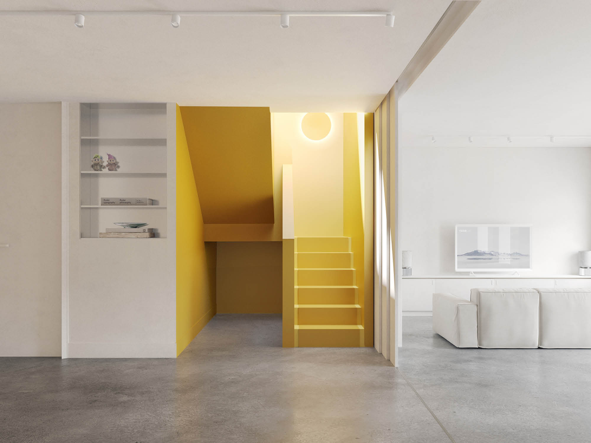 LAYERED LIVING | Light-filled living room blending original character with contemporary interventions.