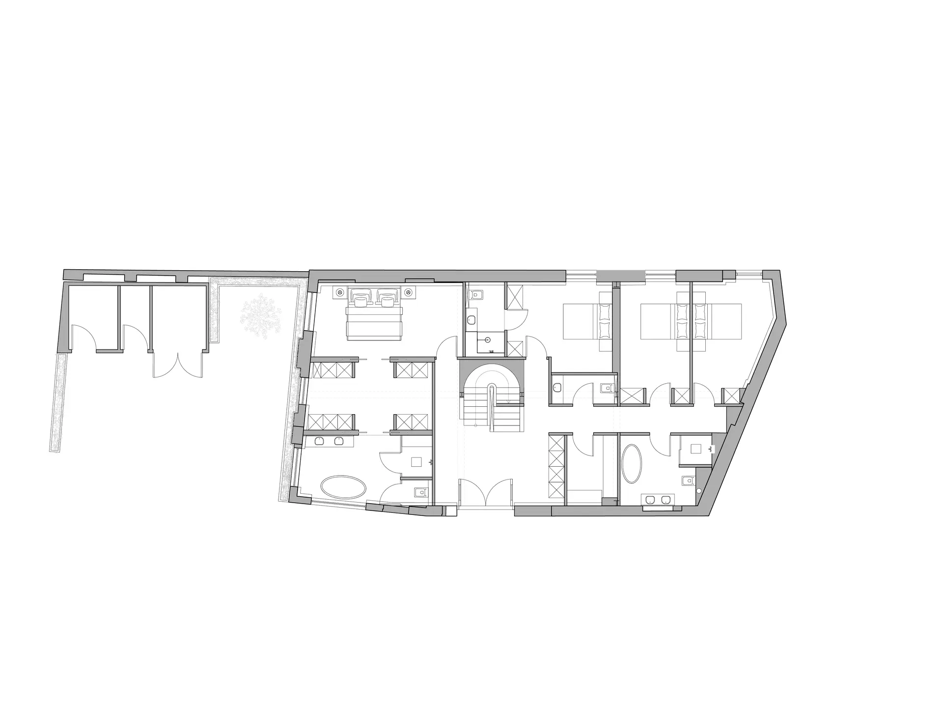 INTERIOR DESIGN | Plans showing the arrangement of living, working, and entertaining spaces within Taylors Yard’s adaptive warehouse conversion.