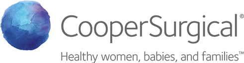 CooperSurgical logo with a blue and purple globe graphic on the left and text on the right.