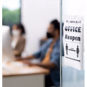 office reopen sign