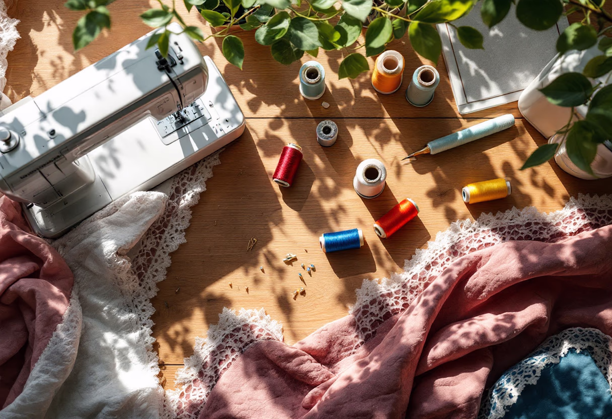 image of detailed embroidery work for a tailors & alteration shop.