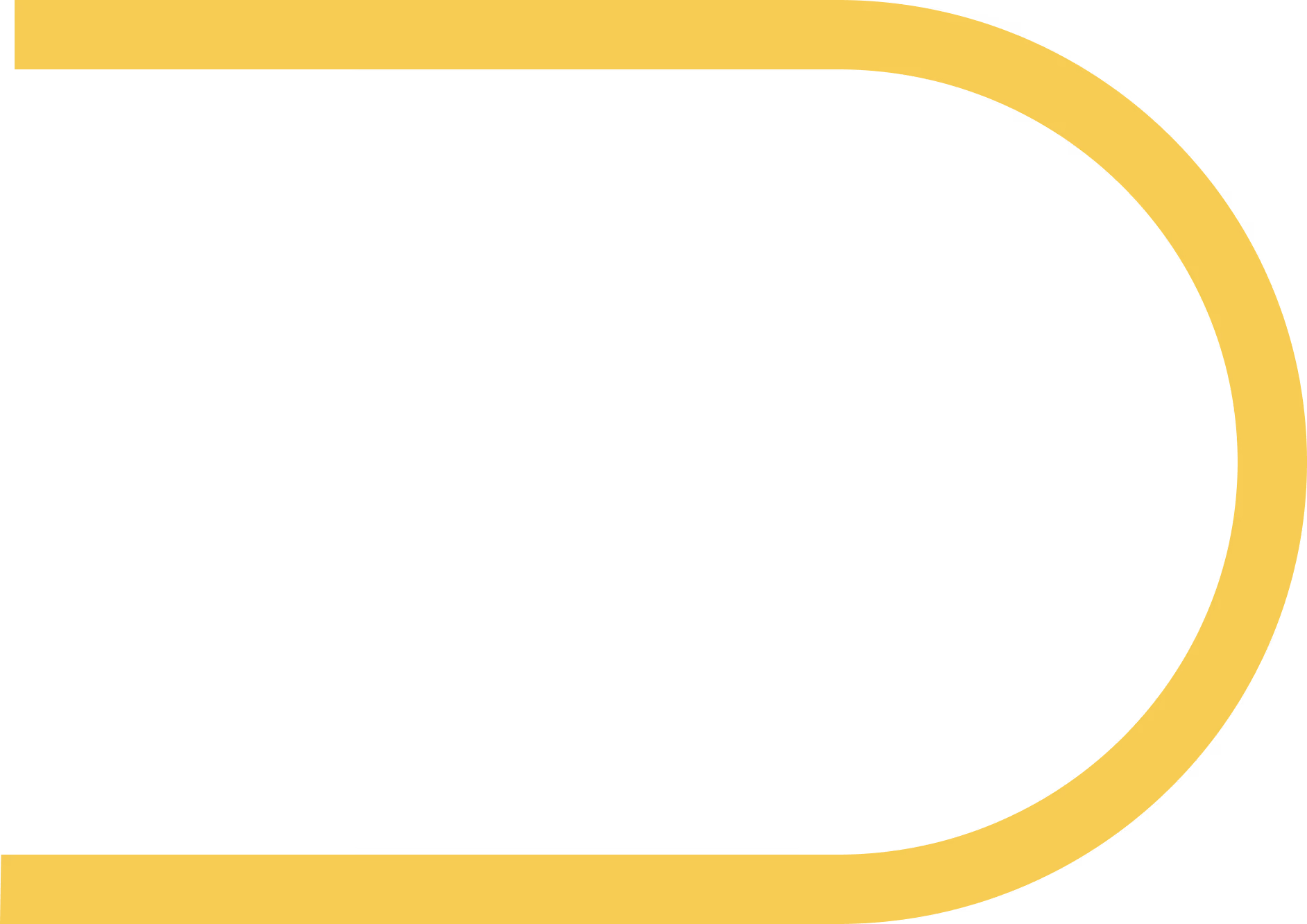 Large curved yellow line forming a semi-oval shape on a black background.