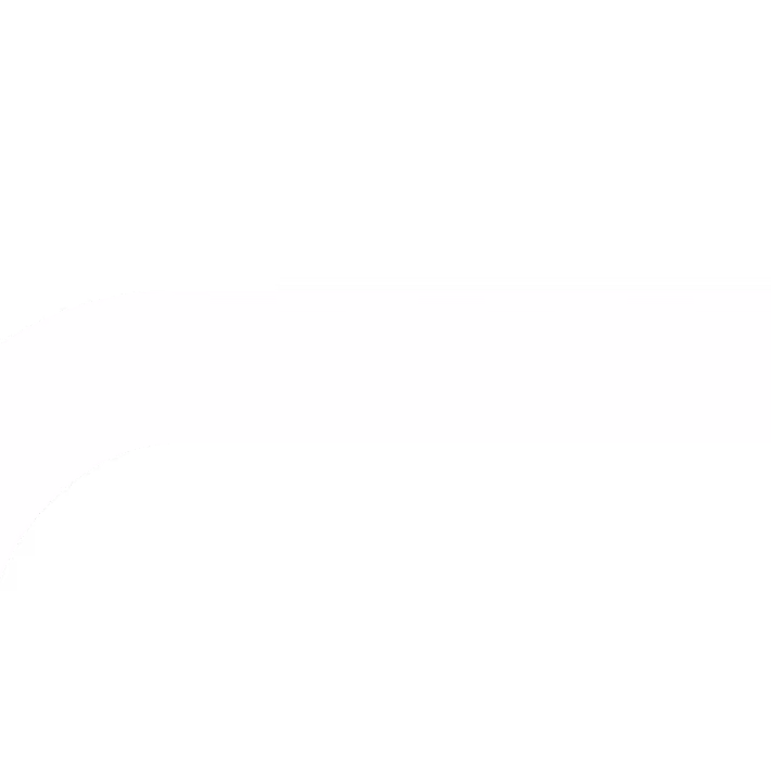 Un tube blanc incurvé sur un fond noir, formant une forme de coin arrondi.