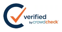CrowdCheck verified stamp.