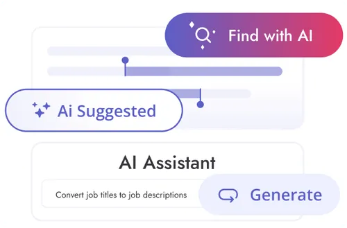 Teamflect's career management software's AI feature that scans your organizational chart and generates role titles and descriptions.