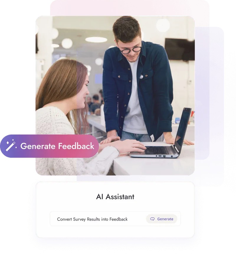 An AI assistant that can analyze survey results and turn them into actionable feedback.