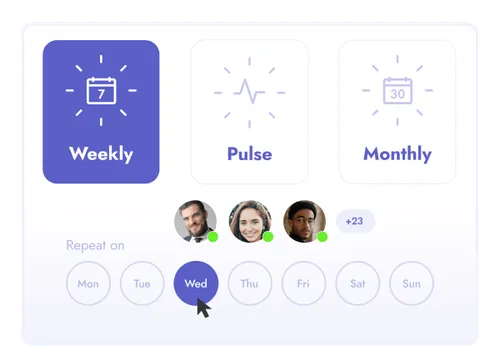 Each team is unique. That's why they need customizable team pulse surveys!