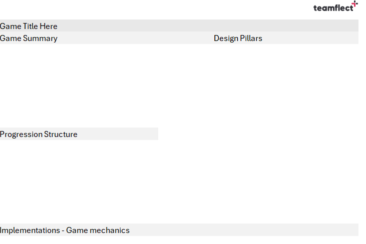 Game Design Project Overview Template