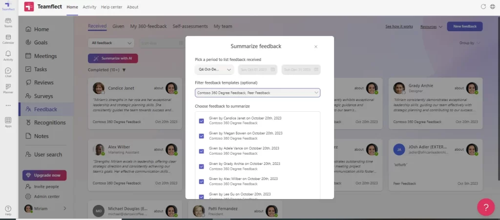 Negative feedback examples: Summarize with AI