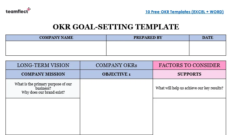 OKR template