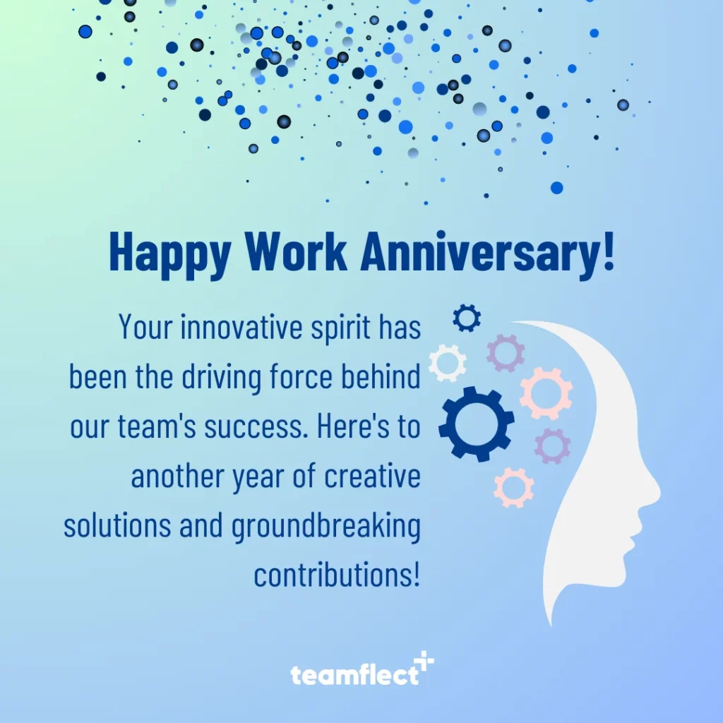 Work anniversary card - innovation spirit