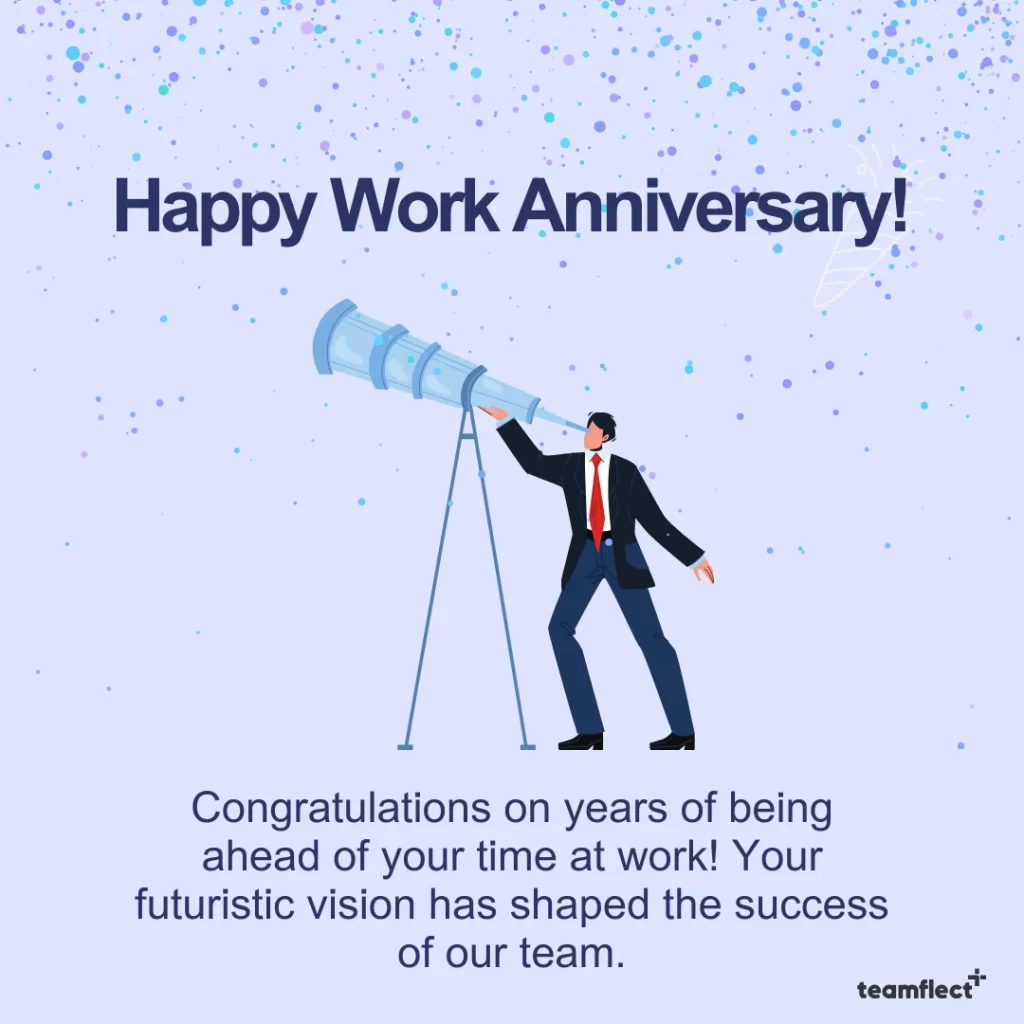 Work anniversary card - Visionary