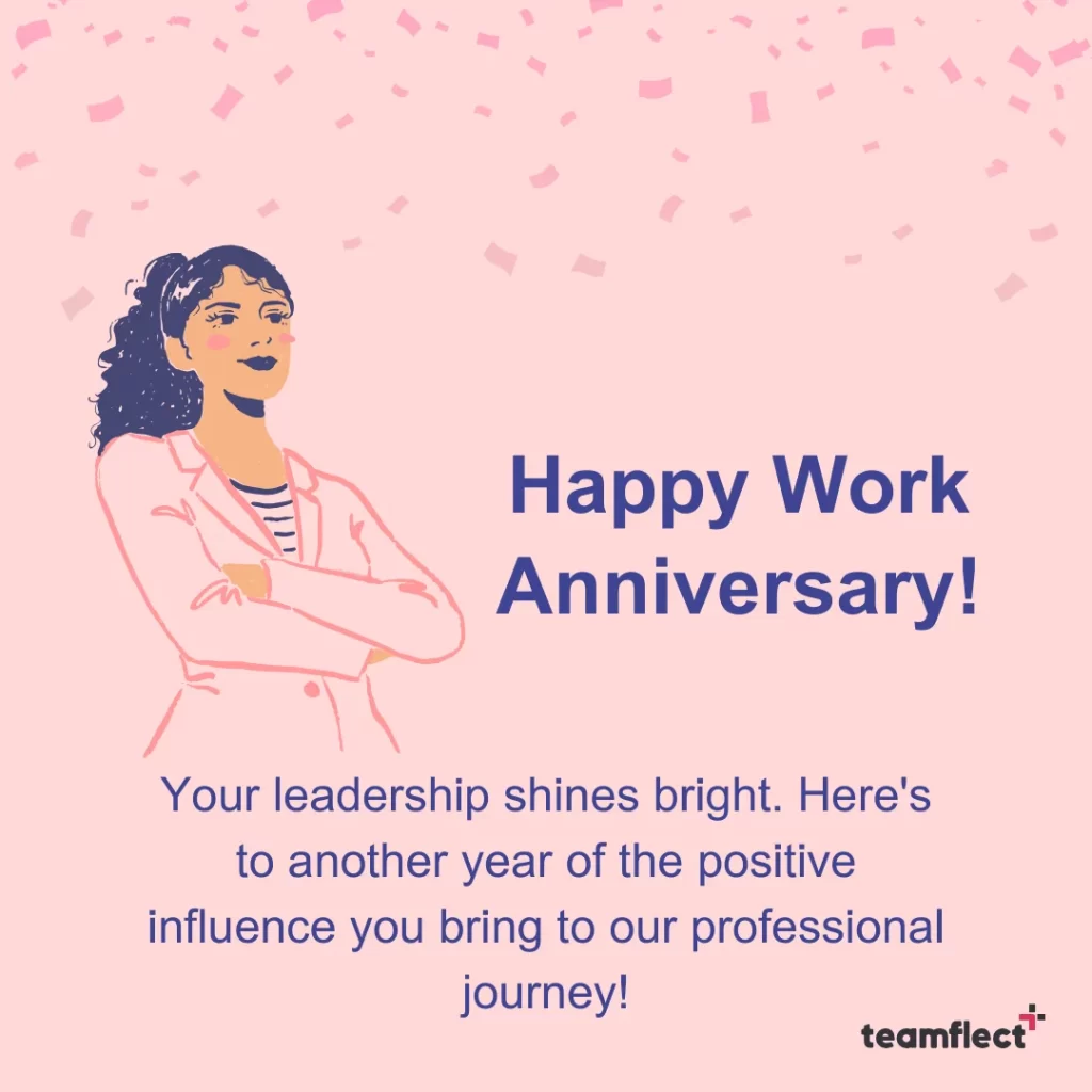 Work anniversary card - Leadership
