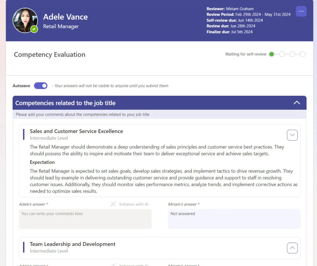 Role related competencies