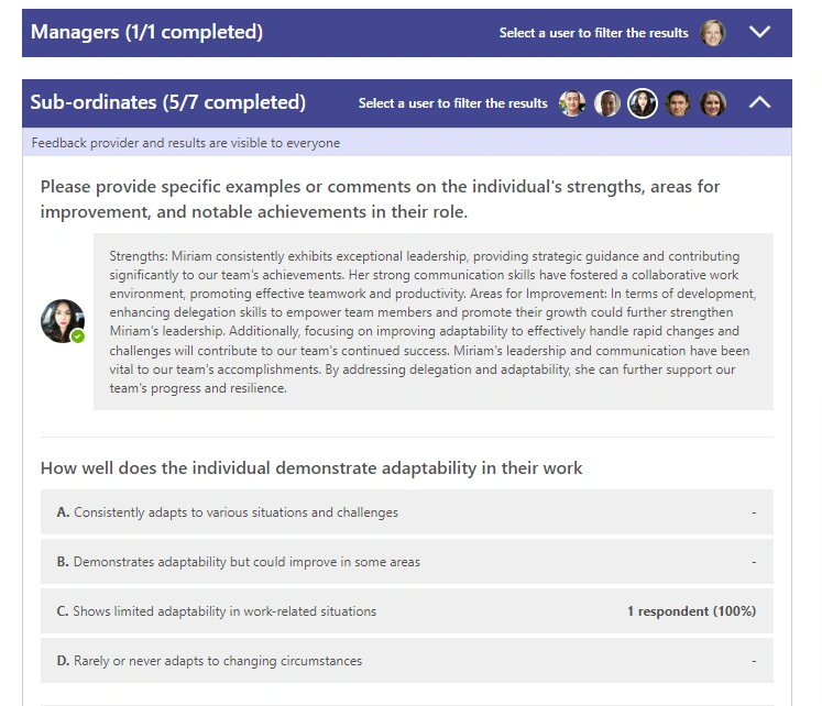 Teamflect 360-degree feedback