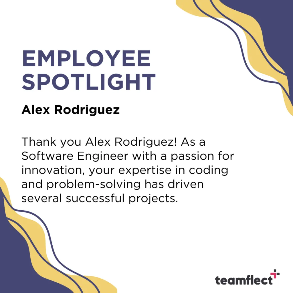 Blue Simple Employee Spotlight Template