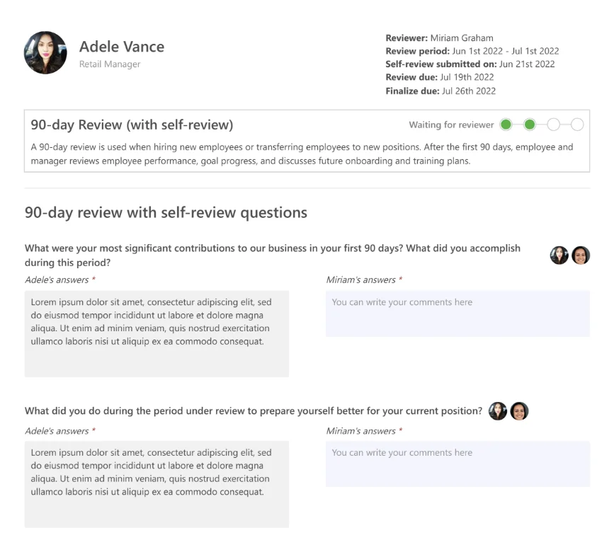 Free probation review template
