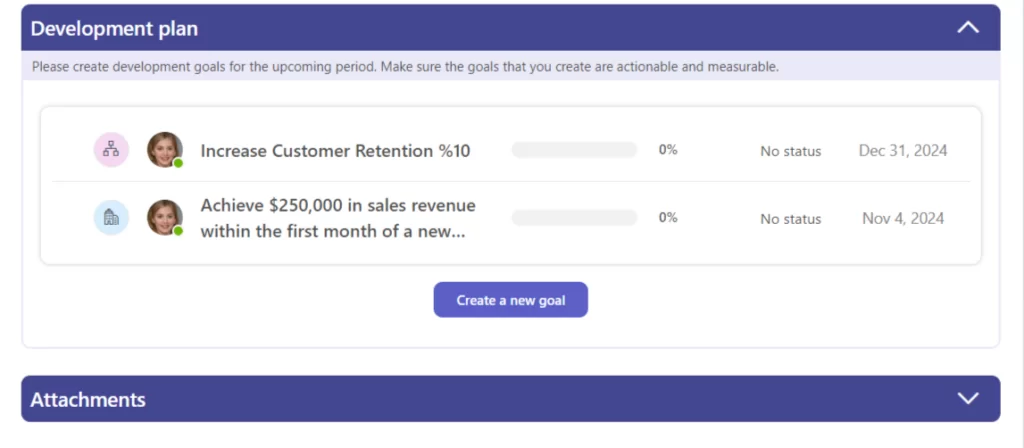 Create employee development plans in MS Teams with Teamflect