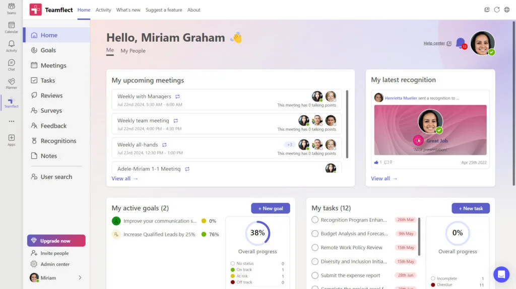 teamflect homepage
