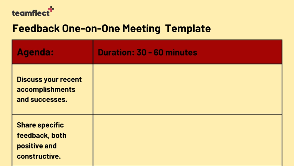 One-on-one Meeting template for Feedback