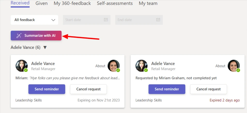 summarize your feedback with AI 