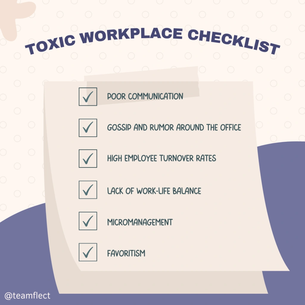 toxic workplace checklist