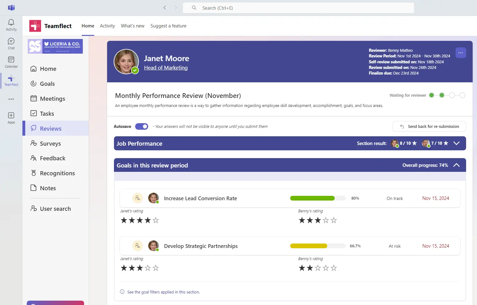Teamflect Performance Reviews